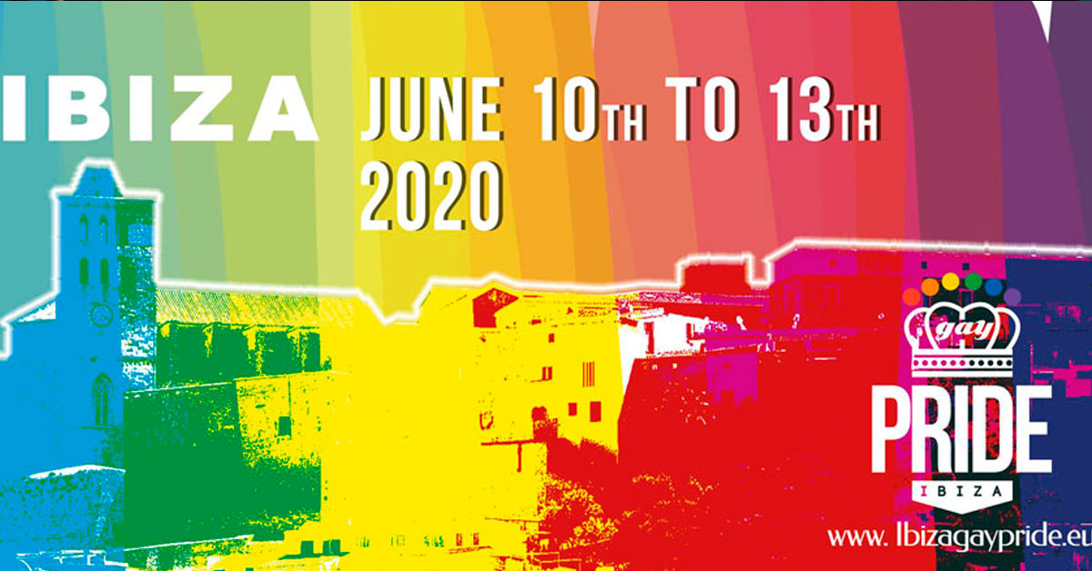 Cartel de la fiesta del orgullo gay de Ibiza en 2020