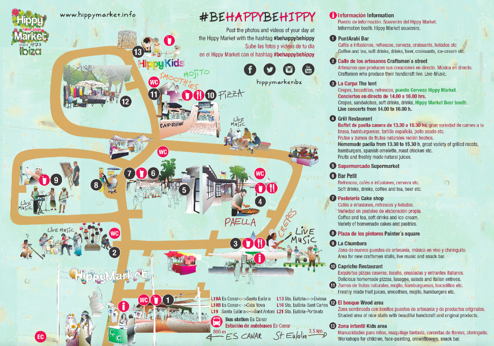 hippy market punta arabi mapa