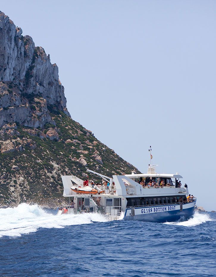 Boat route through Es Vedrà in Ibiza